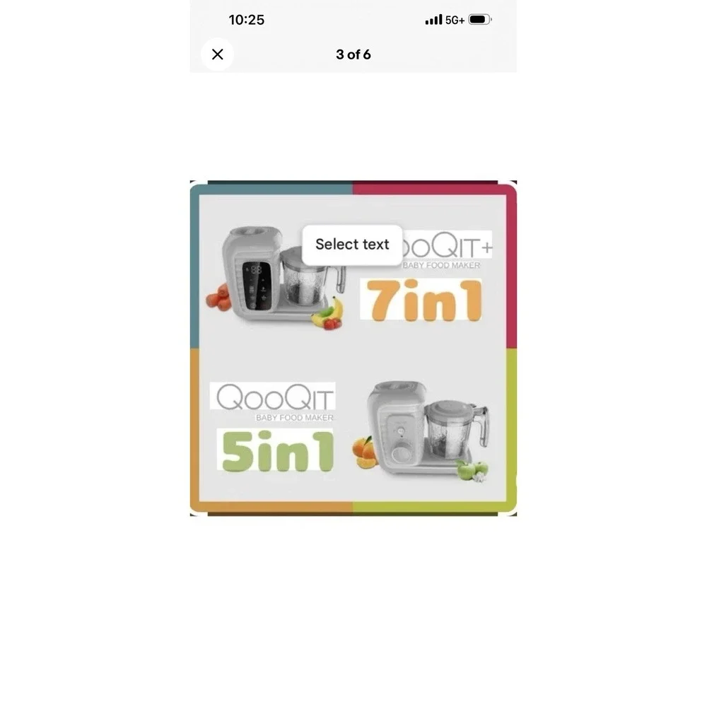 QooQIT+ Baby Food Maker Blender & Steamer 7-in-1 Steam Blend Chop Sterilize